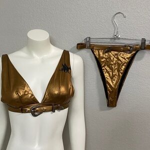 💋Jack Lou Precious Gold Belted Bikini